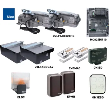 Pohon brány Sada pohonu NICE L-Fab LFAB4024HS pro dvoukřídlou bránu - jedno křídlo 4m/400kg
