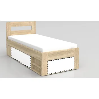 Postel Postel REA KIRA 90x200 s úložným prostorem, DUB BARDOLINO
