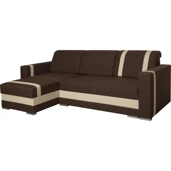 Sedací souprava Falco Rohová sedací souprava Trendy UNI, rozkládací s úložným prostorem, hnědá Inari 28/béžová Eko Ecru