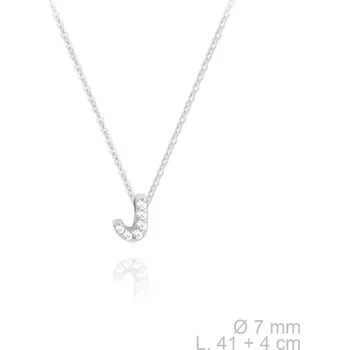 Náhrdelník Stříbrný náhrdelník s písmenem "J" se Zirkony Ag 925/1000