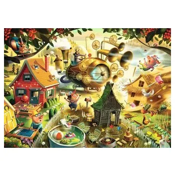 Puzzle RAVENSBURGER Puzzle Pozor, prasátka! (Tři malá prasátka) 1000 dílků