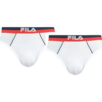 Pánské spodní prádlo Pánské slipy Fila MAN BRIEF 2-PACK M Bílá, Tmavě modrá, Červená