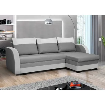 Sedací souprava Falco Rohová sedací souprava Jarda UNI, rozkládací s úložným prostorem, šedá Soro 90/bílá Eko D511