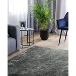 Koberec tmavě šedý 160 x 230 cm Chlupatý s útulným faktorem prošívaný obdélníkový klasický Beliani