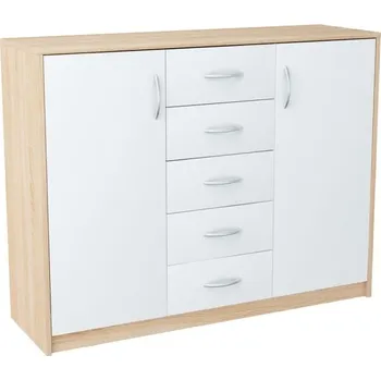 Komoda Komoda AGNES/HIT 2D5S, K019, dub sonoma/bílá