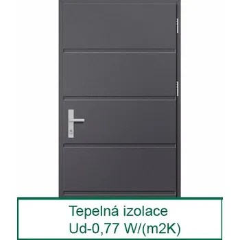 Vchodové dveře ERKADO Ocelové venkovní vchodové dveře LUTTER 1 - Hladký Antracit, 90/207,5/levé