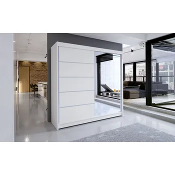 Šatní skříň Falco Šatní skříň Taisa III 180 se zrcadlem, bílá