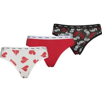 Kalhotky Dámské kalhotky Fila STRING ELASTIC WITH LOGO XS Mix