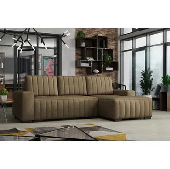 Sedací souprava Falco Rohová sedací souprava HAKIM rozkládací s úložným prostorem, pravá, béžová/falcone24