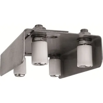 Pohon brány Horní vedení z nerezové oceli se 4 nylonovými nastavitelnými válečky, INOX