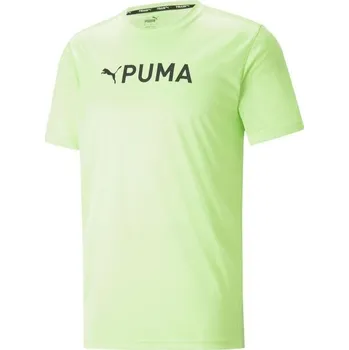 Pánské tričko Pánské sportovní triko Puma FIT LOGO GRAPHIC TEE 2XL Světle zelená, Černá