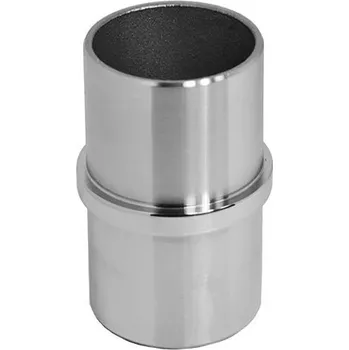 Nerezová přívodní spojka pro spojení dvou trubek ⌀42,4x2mm, AISI304, leštěná
