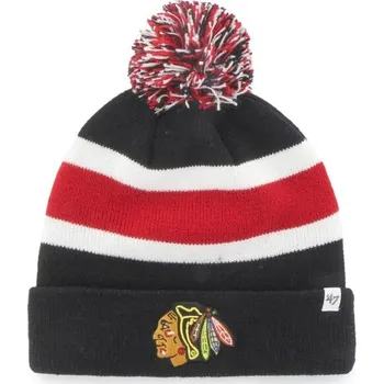 Módní doplněk Zimní čepice 47 NHL CHICAGO BLACKHAWKS BREAKAWAY CUFF KNIT OS Černá, Červená, Bílá