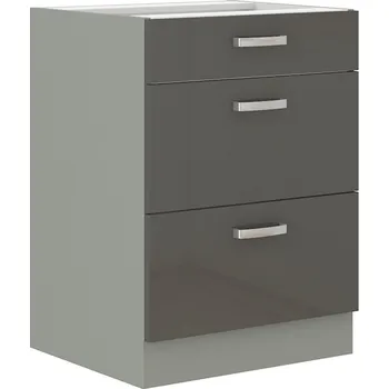 Kuchyňská skříňka Falco Kuchyňská skříňka Garid 46 D 3S BB šedý lesk/šedá