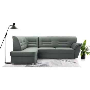 Sedací souprava Falco Rohová sedací souprava DORNIA rozkládací s úložným prostorem, levá, šedo zelená/Solar 72