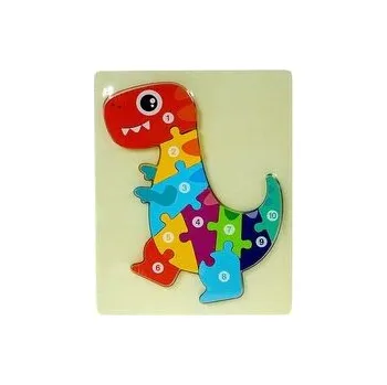 Stavebnice Geomag Układanka drewniana puzzle dinozaur edukacyjna