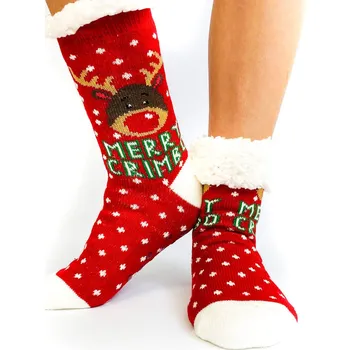 Dámské ponožky Dámské vánoční ponožky MERRY CRIMBO L26002 červené, VELIKOST 39 - 42