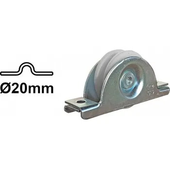 Pojezdové kolečko IBFM kolečko kolejových vrat pro šroubování nylonové, zapuštěné tvar U