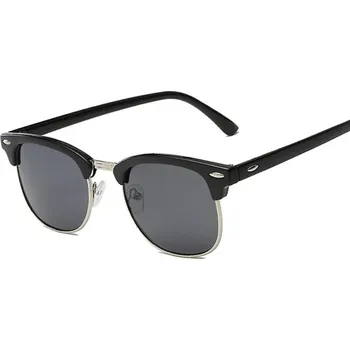 Sluneční brýle Polarizované pánské sluneční brýle v retro stylu - stříbrná šedá