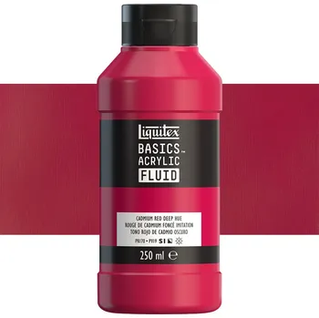Vodová barva Akrylová barva Liquitex Basics Fluid - Cadmium Red Deep Hue Balení: 250 ml