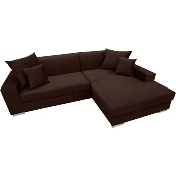 Sedací souprava Falco Rohová sedací souprava Mexicana, rozkládací s úložným prostorem, pravá, tmavě hnědá/Casablanka 2308