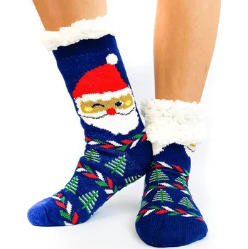 Dámské ponožky Dámské vánoční ponožky MIKULÁŠ L26002 tmavě-modré, VELIKOST 39 - 42