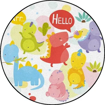 Koberec Kulatý 3D dětský koberec s dinosaury - 15,40 cm x 40 cm
