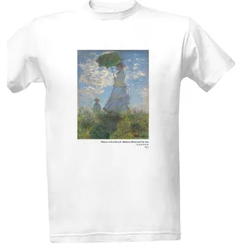 Tričko s potiskem Woman with a Parasol - Madame Monet and Her Son pánské