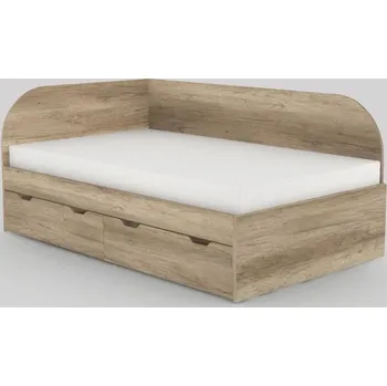 Postel Dětská postel REA GARY 120x200 s úložným prostorem, levá, DUB CANYON