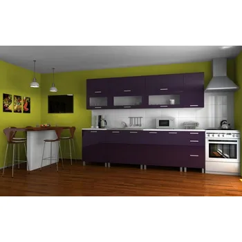 Kuchyňská linka Falco Kuchyňská linka Saleri MDR 260 cm, fialový lesk