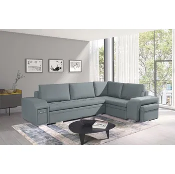 Sedací souprava Falco Rohová sedací souprava Alana, rozkládací s úložným prostorem, pravá, světle šedá Inari 72