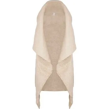 Vlnka Vlněná zavinovací vesta béžová velikost oblečení S/M