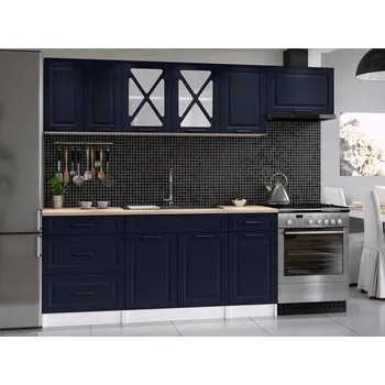 Kuchyňská linka Falco Kuchyňská linka Magda 240 cm, tmavě modrá mat