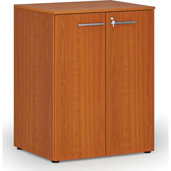 B2B Partner Kancelářská skříň s dveřmi PRIMO WOOD, 2 police, 800 x 640 x 1027 mm, třešeň