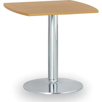 Konferenční stolek B2B Partner Konferenční stolek ZEUS II, 66x66 cm, chromovaná podnož, buk