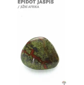Obal na kartičku Magieprirody.cz Kartička s popiskem kamene Epidot Jaspis #64