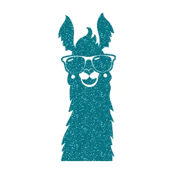 Samolepící dekorace SAMOLEPKA Lama 007 pravá s brýlemi (92 - Ultra Metalic tyrkysová) NA AUTO, NÁLEPKA, FÓLIE, POLEP, TUNING, VLASTNÍ TEXT, TISK, AUTOSAMOLEPKY.cz, POLEPY, OBRÁZEK, LOGO, SAMOLEPKY