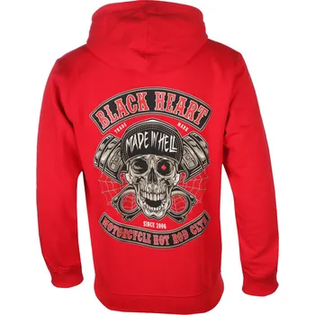 Pánská mikina mikina s kapucí pánské - RASCAL - BLACK HEART - 17094 - XXL