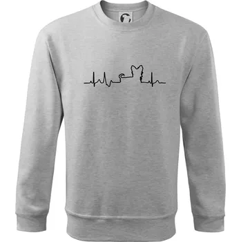 Jorkšírský teriér EKG - Mikina Essential dětská - 158 cm/12 let ( Světlešedý Melír )