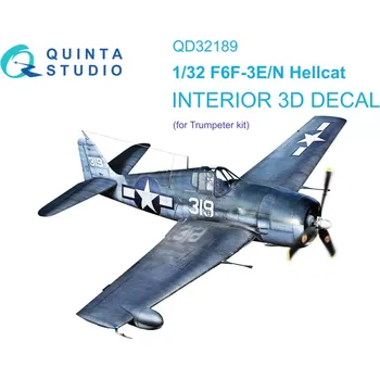 Plastikový model Quinta studio 1/32 F6F-3E/N Hellcat 3D-Print.&col.Inter. (TRUMP)