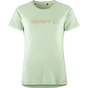 Dámské oblečení Dámské Tričko s krátkým rukávem CRAFT CORE ESSENCE LOGO TEE W 1911785-602000 – Zelená M