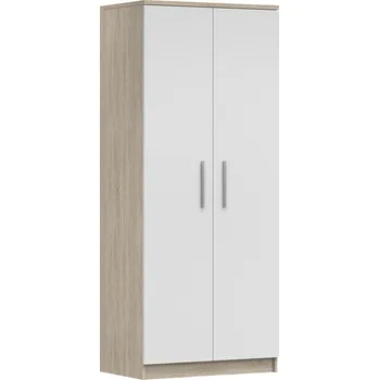 Šatní skříň IDZ Šatní skříň OMEGA III 2D 06, 80 cm Dub Sonoma/Bílá