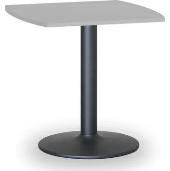 Konferenční stolek B2B Partner Konferenční stolek ZEUS II, 66x66 cm, černá podnož, šedá