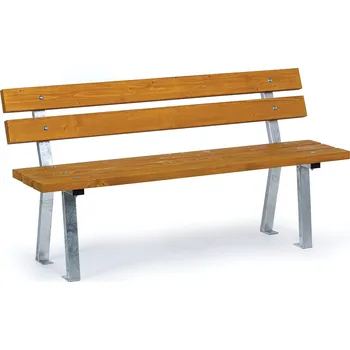 Zahradní lavice B2B Partner Venkovní lavička WOODY s opěradlem, zinkovaná, 1500 mm, limba