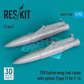 Plastikový model Reskit 1/72 370 Gal. wing fuel tanks w/ pylons (type 2)