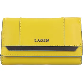 Dámská kožená peněženka Lagen Idris - žlutá