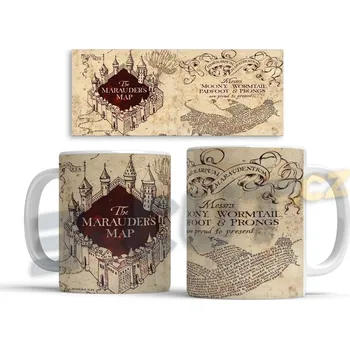 Hrnek The Marauder's Map | Pobertův plánek - Žlutá