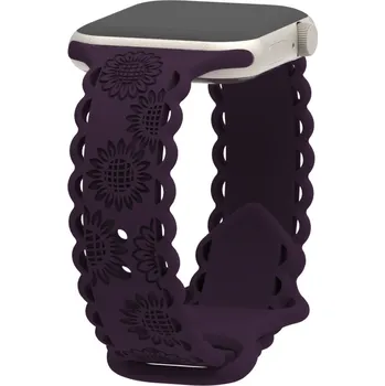 Perforované slunečnice řemínek pro Apple Watch 42/44/45/46/49mm Barva: Temně fialová