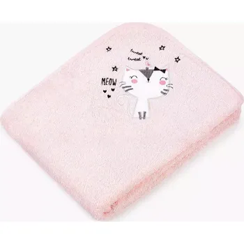 Dětský ručník LILI - kočička - růžový - 30x50