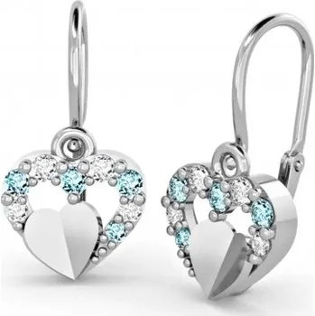 Náušnice Couple, Dětské náušnice Darcy, bílé zlato a zirkony, 585-66-3-0357.1B00.0.00.103.14